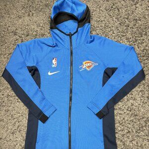 NIKE OKLAHOMA CITY THUNDER OKC Therma Flex Showtime Mens Hoodie Size S NBA Blue